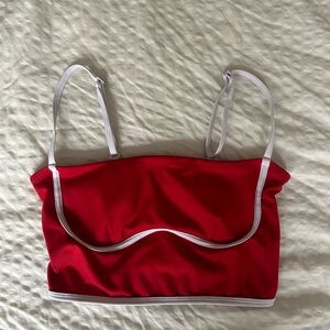 Alo Red and White Tank